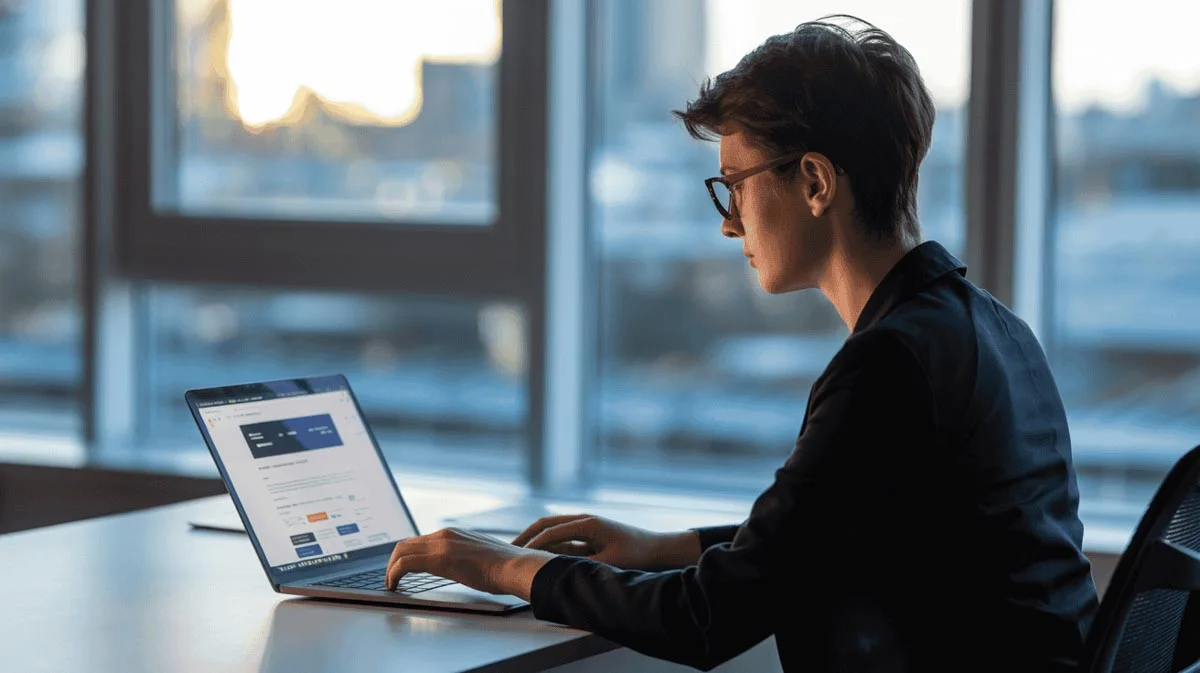 Modern SEO office workspace with website architecture design and Brisbane optimization planning