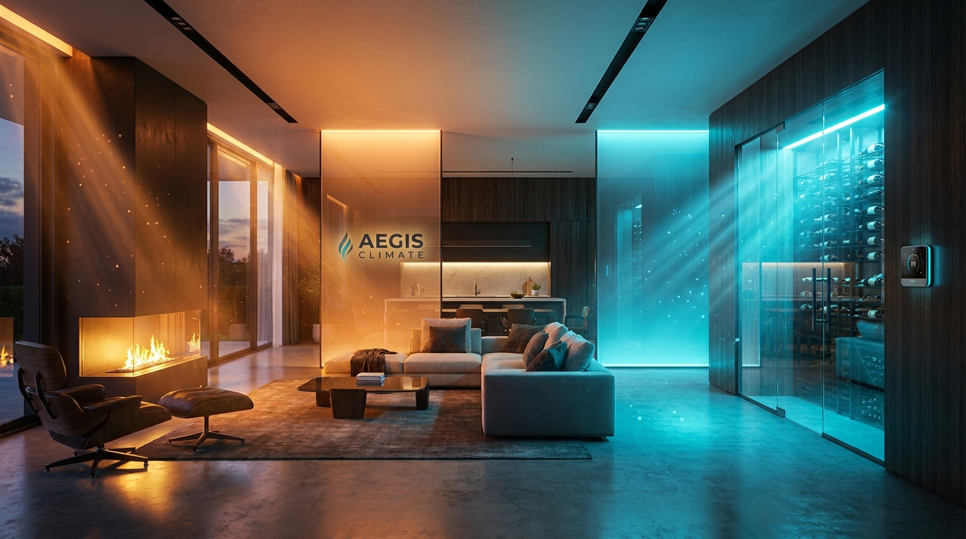 Modern home with balanced heating and cooling