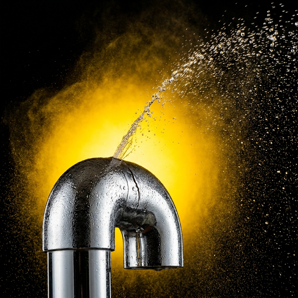 Emergency plumbing — burst pipe