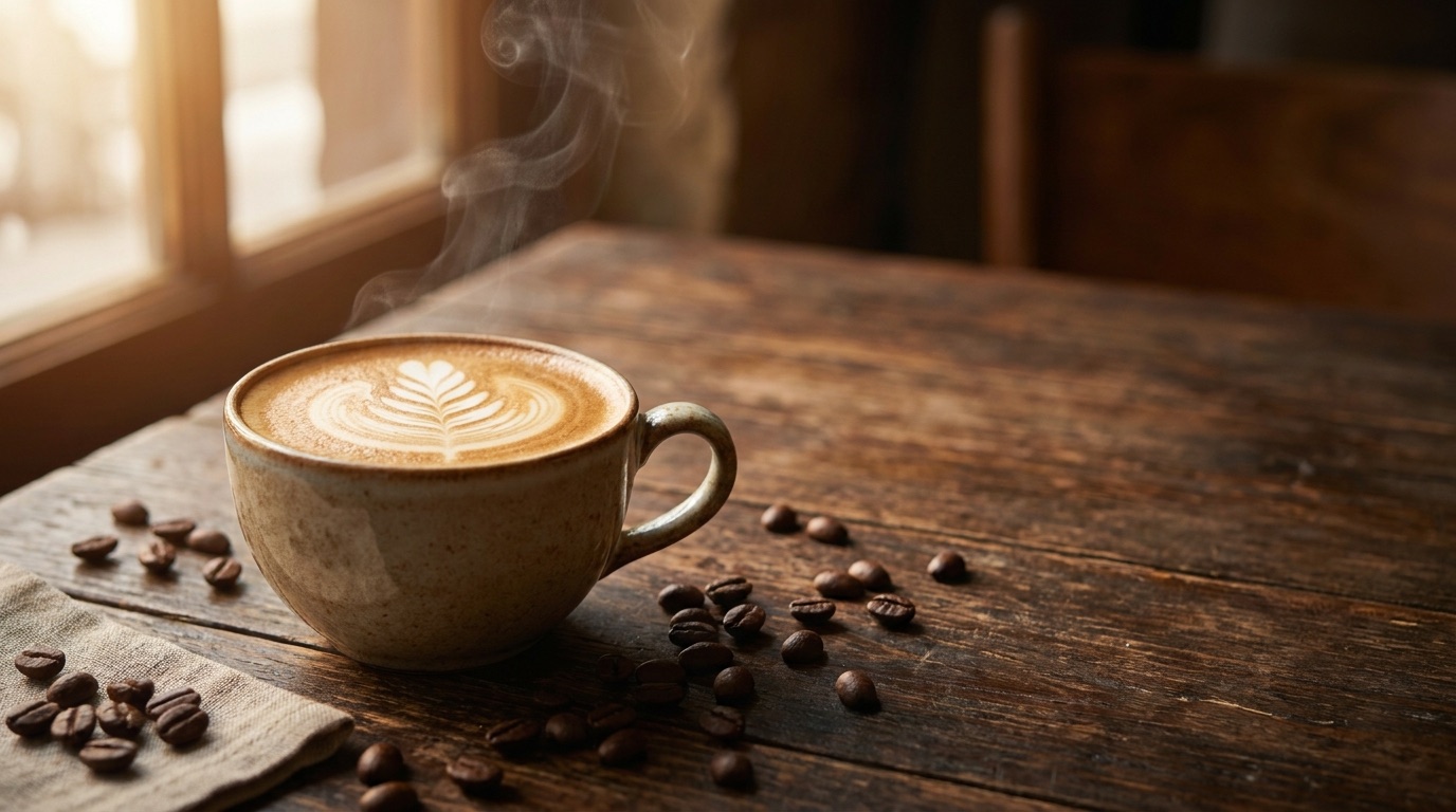 Coffee with latte art