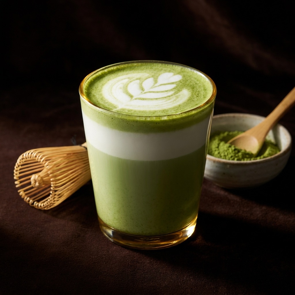 Iced ceremonial matcha latte