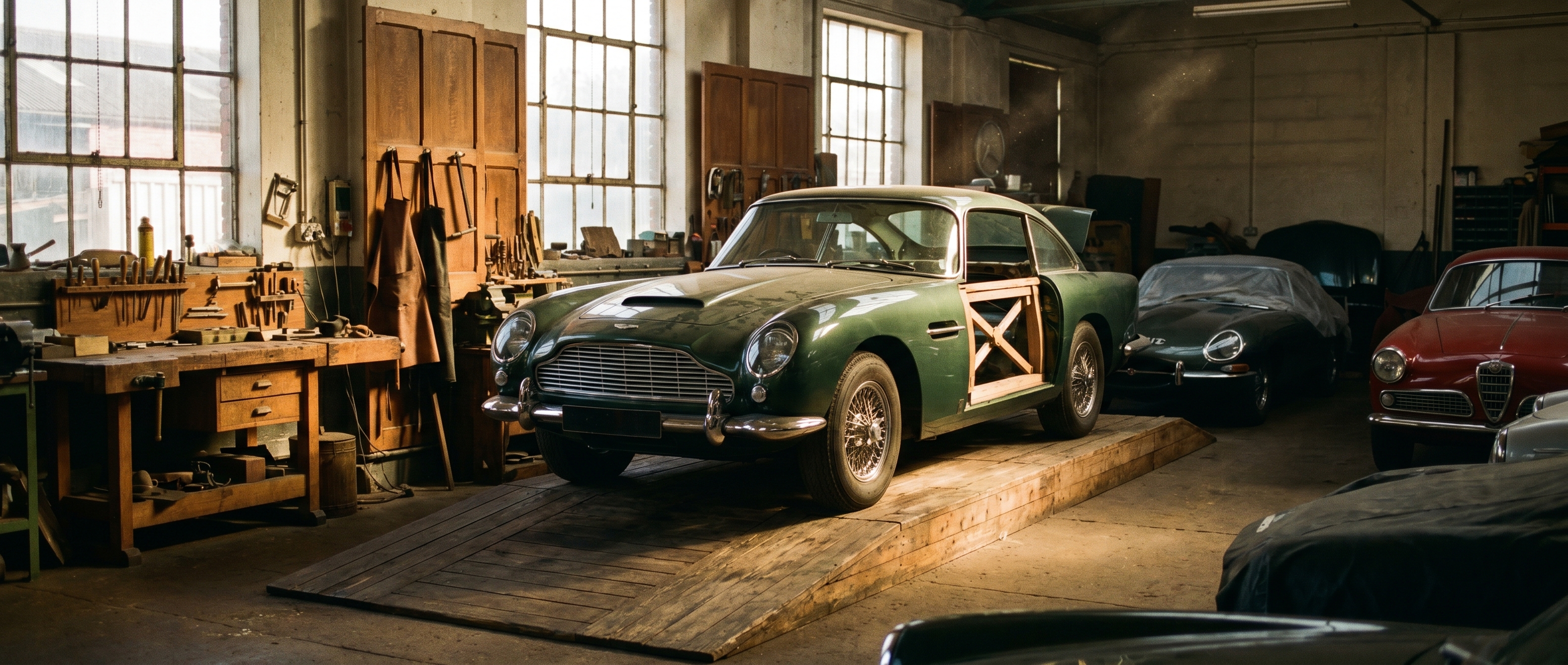 A classic British grand tourer under restoration