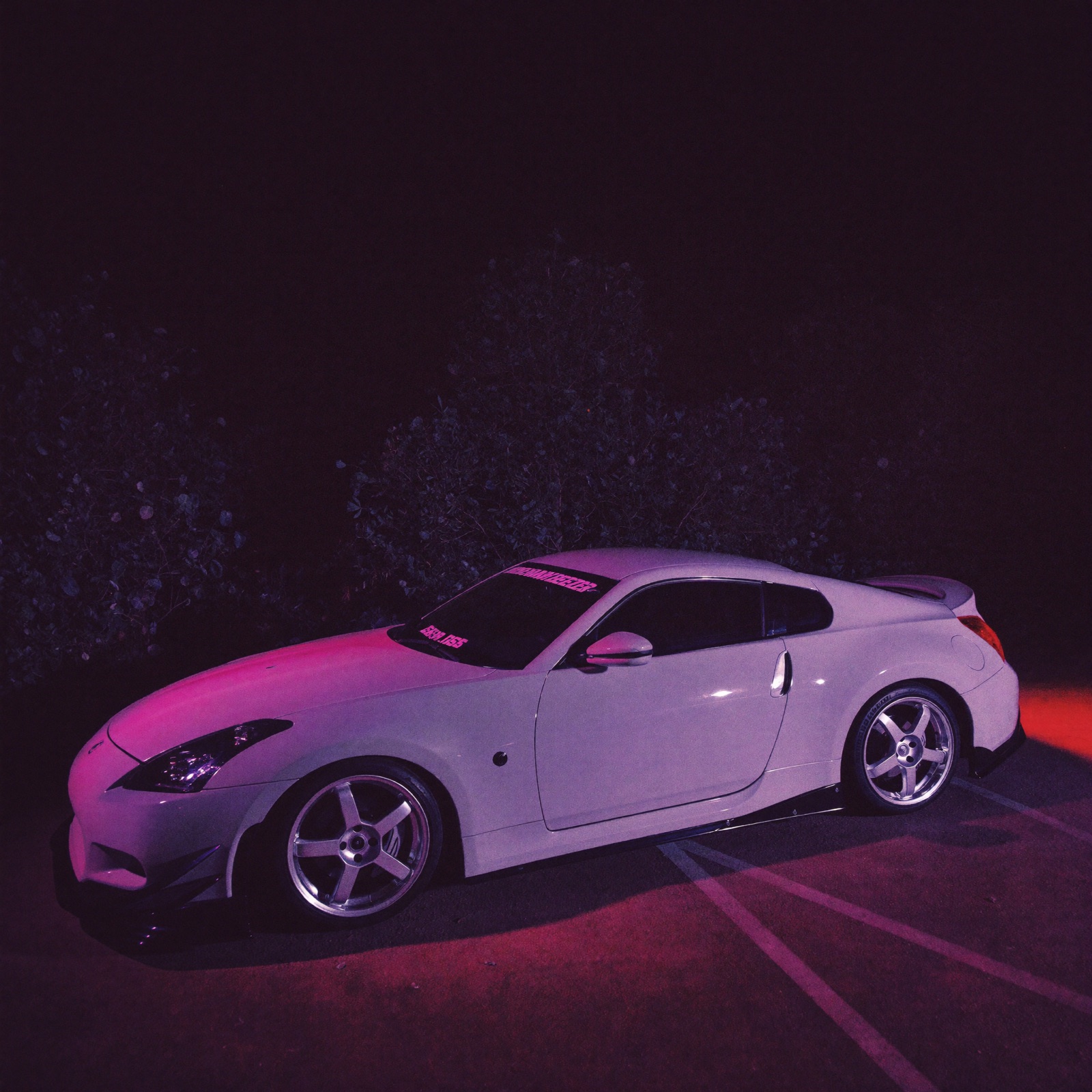 Customer JDM build under neon lights