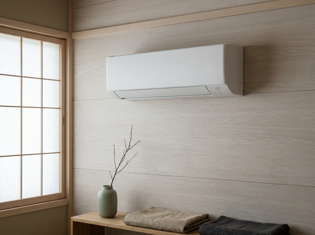 A Nagomi technician installing a ductless mini split