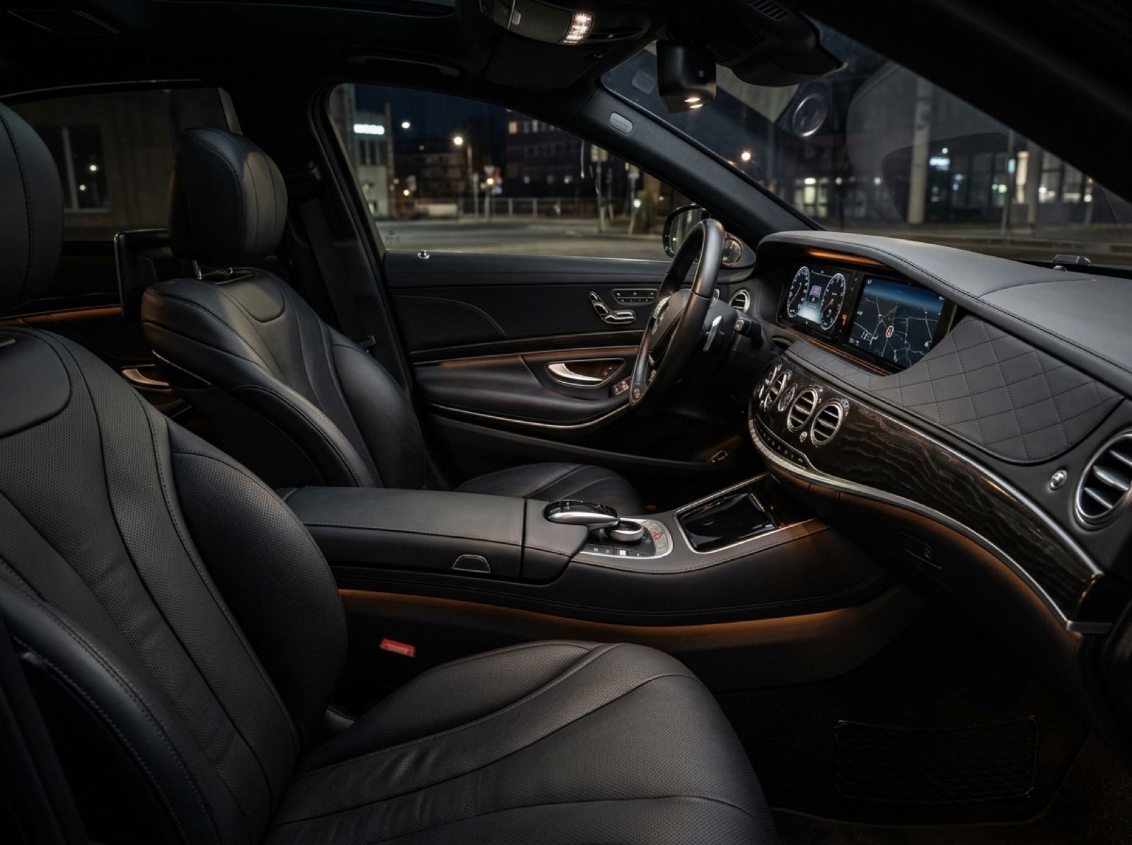 Fully detailed luxury car interior