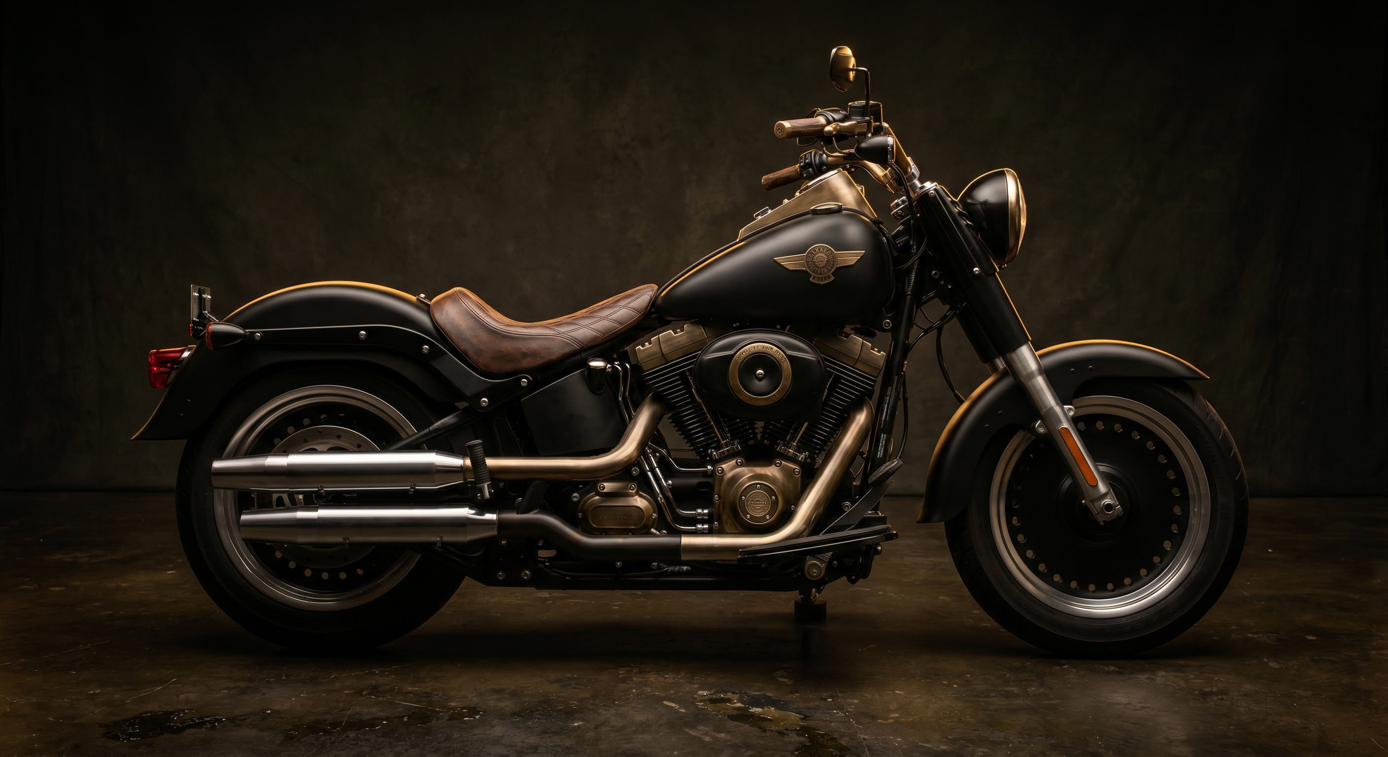 Blacked-out Harley