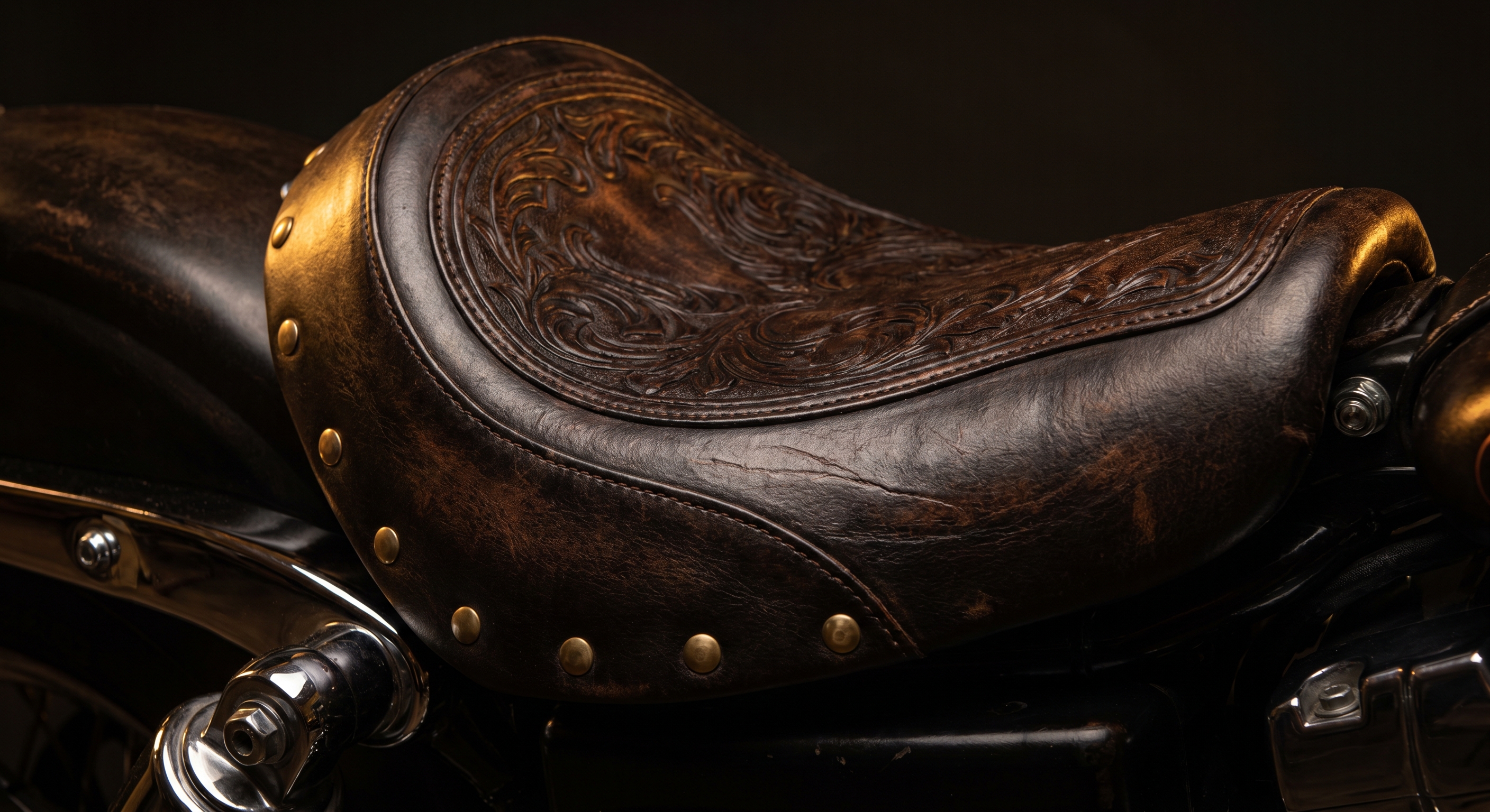 Hand-tooled Solo Seat