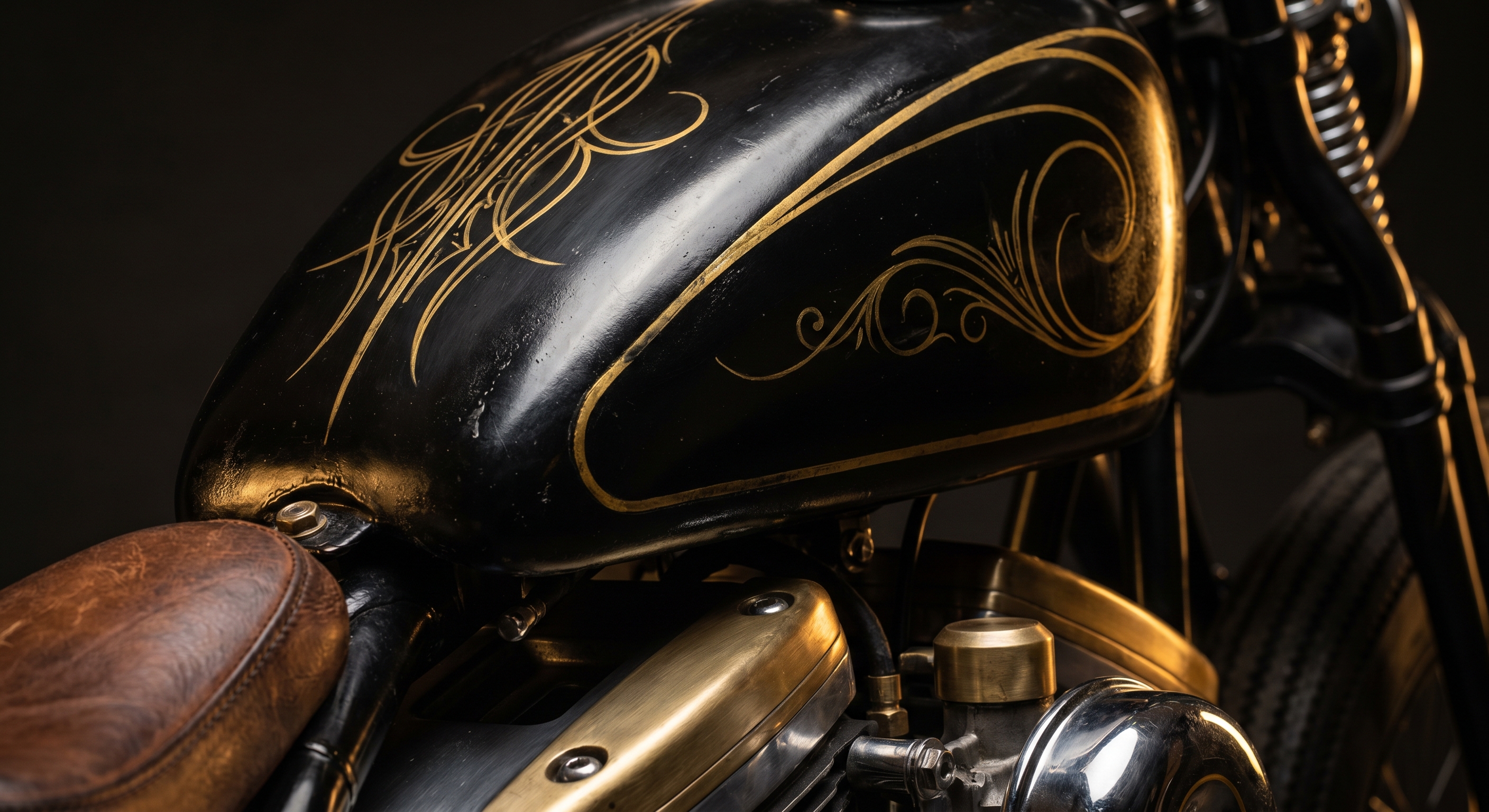 Gold-leaf Pinstripe