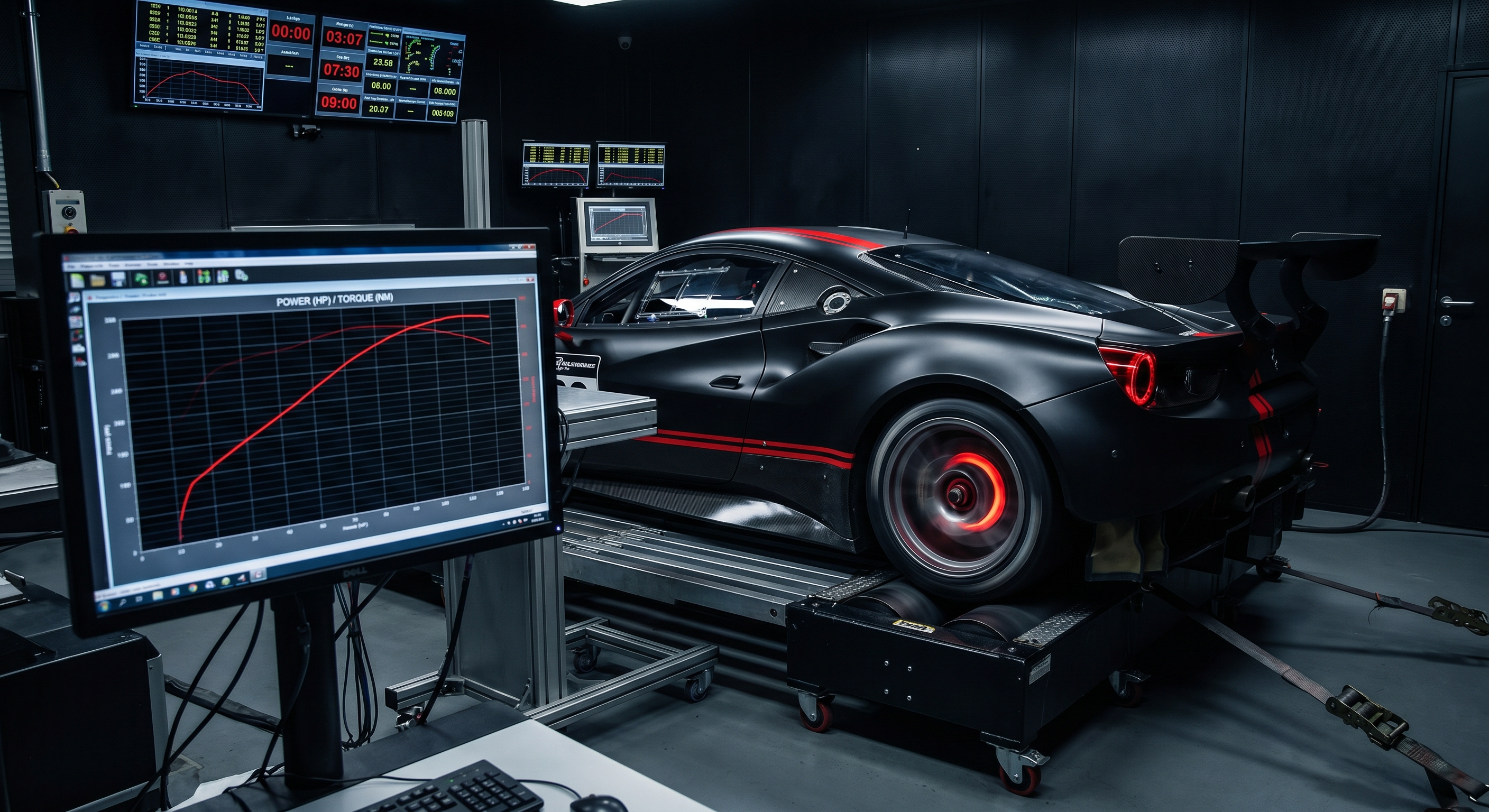 Performance car on the XTC Motorsport dyno
